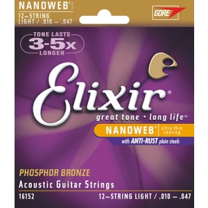 16152 Phosphor Bronze Nanoweb 12 Telli Akustik Gitar Teli (10-47)