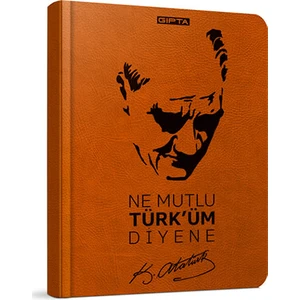 Atatürk Sert Kapak Defter 9 14 120 Yaprak Çizgili