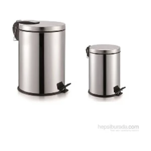 Paslanmaz Çöp Kovası Seti Pedallı 12+3 LT -BB1089