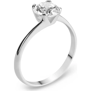 Altın 0 80 crt Özel Taşlı Tek Taş Yüzük br08by