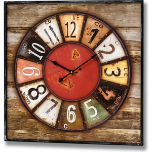 Mark Lab Ahşap Dekoratif Kare Duvar Saati 50X50