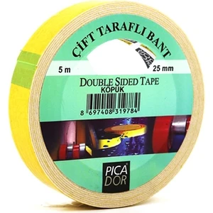 25 Mm X 5 Mt Köpük Çift Taraflı Bant