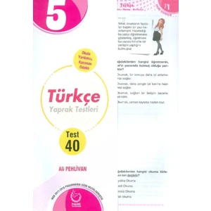 Palme Yayıncılık 5. Sınıf Türkçe Yaprak Test (40 Test)