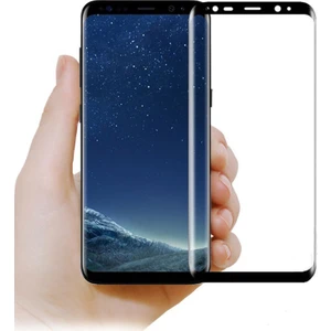 Fujimax Samsung Galaxy S8 Plus  3D Kavisleride Kaplayan Renkli Temper Cam
