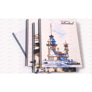 Keskin Color A4 80 Yp. Çizgili Plastik Kapak Spiralli İstanbul Defter