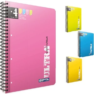 Ultra Spiralli Pres. Kap. Konulu Defter A4 120 Yaprak Kareli