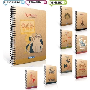 Craft Notes Spiralli Sert Kapak Defter 17x24 100 Yaprak Çizgili