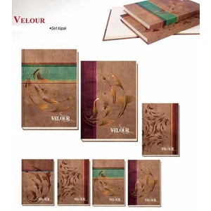 Keskin Color 14x20 cm 160 Yp.Kareli Velour Ciltli Defter
