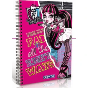 Monster High A6 Spiralli Not Defteri Çizgili 80 Yaprak
