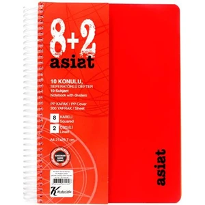 Keskin Color A4 300 Yaprak 8+2 Ayraçlı Plastik Kapak Asist Defter