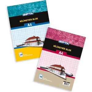 Milimetrik Tel Dikişli Bristol Kapak Blok Pembe A4 30 Yaprak