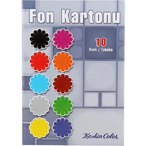 K.Color 10Lu Zarflı Fon Kartonu