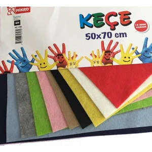50x70 cm 10 Renk Karışık Keçe KÇ-106