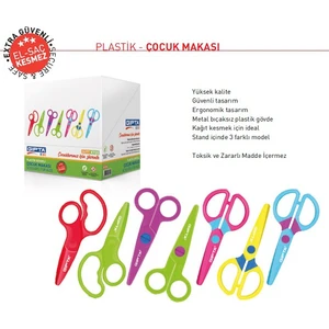 Küt Uç Tüm Plastik Gövdeli Çocuk Makası
