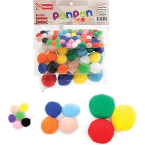 Pnc-123 Ponpon Set(10Mm 50Ad-20Mm 25Ad-30Mm 10Ad)