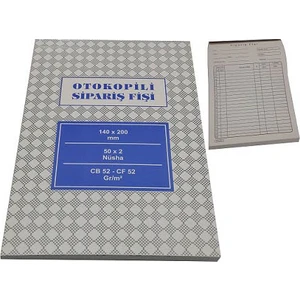 Sipariş Fişi A5 Otokopili