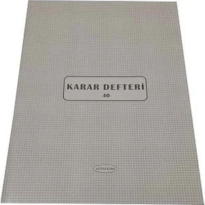 Karar Defteri 40 yaprak Karton Kapak