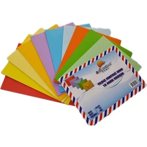 Asil 10 Renk Karışık 13x18 cm Zarf