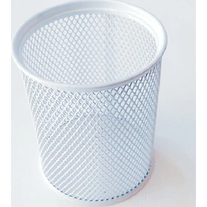 Metal Masa Seti Tel Yuvarlak Kalemlik Beyaz