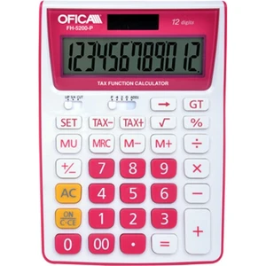 Hesap Makinesi Masa Tipi 12 Hane Pembe TAX'lı FH-5200-P