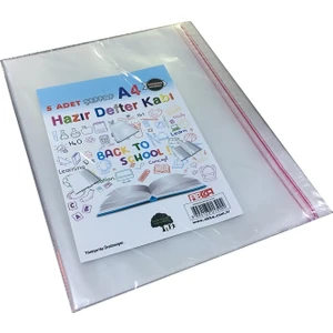 A4 Hazır Defter Kabı Yapışkanlı Şeffaf