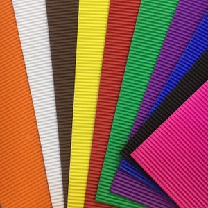 Mat Renkli Oluklu Mukavva 10 Adet 10 Renk 23x33 cm