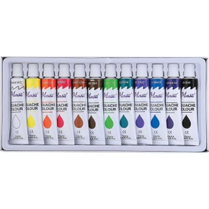 12 Renk Tüplü Guaj Boya 12x12 ml.