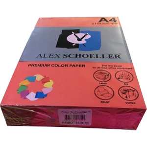 Alex Schoeller A4 Fotokopi Kağıdı 500 lü Kırmızı 650