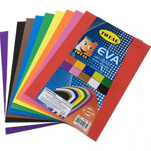 Düz Eva 210x297 mm A4 2 mm 10 Renk 10 Adet