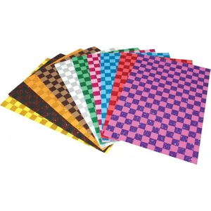 20x30 cm Kare Desenli Simli Eva 10 Renk 10 Adet