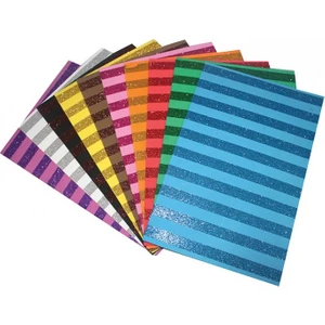 Eva 20X30 10 Renk 2Mm Simli Çizgi Desenli 2801J-1