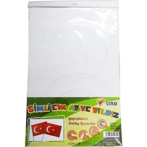 Yapışkanlı Simli Eva Ay ve Yıldız 4 Adet 40x60 cm
