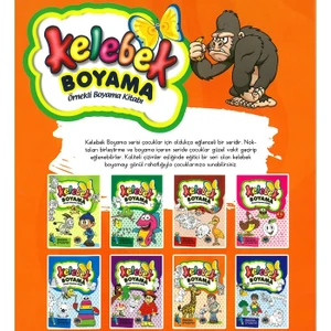 Örnekli Kelebek Boyama Kitabı