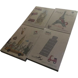 Kraft Sert Kapak 160 Yaprak Kareli 20x28 cm