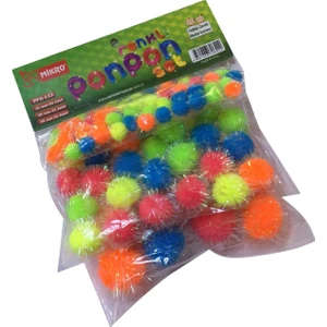 Pfg-123 Fosforlu Ponpon Set (10Mm-20Mm-30Mm)