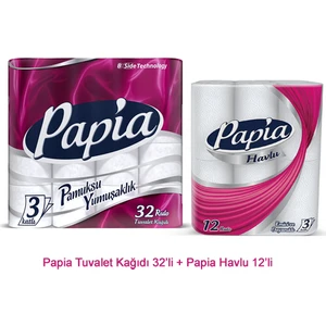 Bs Tuvalet Kagıdı 32'li + Papia Havlu 12'li