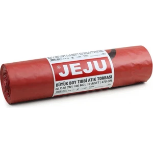Jeju Ekonomik Tıbbi Atık Baskılı Büyük Boy Çöp Torbası 60 X 85 Cm Kod 920