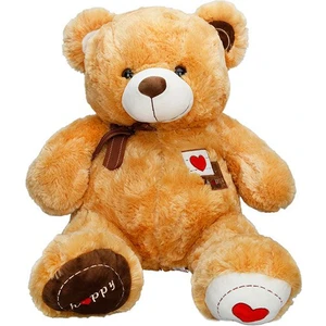 Pelüş Ayı Oturan Kurdelali 50 cm Jnh 1018