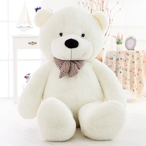 Dev 120 cm Beyaz Peluş Ayı (Aynı Renk Fermuarlı)