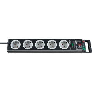 Super-Solid surge protection 13.500 A 5Li Priz Siyah