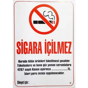 Westyle Sigara İçilmez Levhası 50x70 cm (Karton)