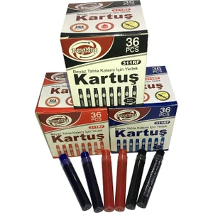 Tahta Kalemi Kartuşu Yedeği Mürekkebi Mavi 36 Adet
