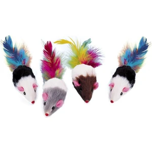 Çıngıraklı Küçük Peluş Fare Kedi Oyuncağı 5 cm 4'Lü Paket