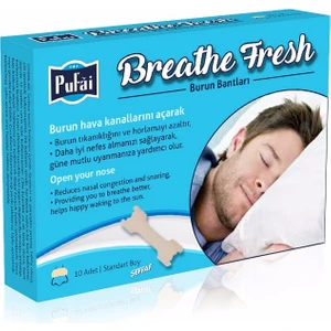 Breathe Fresh 10 Adet (1Box) 66X19 Mm Büyük Boy Şeffaf Burun Bandı