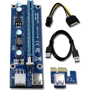 Mınıng Rıg Rıser 1X - 16X Pcı-E  V006C 60Cm 6 Pın Ethereum Zcash Bıtcoın