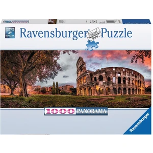 1000 Parçalı  Panoramik Puzzle Kolezyum'da Gün Batımı -150779