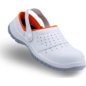 Slipper 210 01 Beyaz Çelik Burunlu Sabo Sandalet