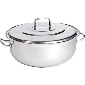 40x17 Cm 19 Litre Paslanmaz Çelik Helvane Tencere