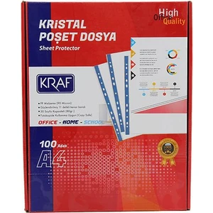 Poşet Dosya Kristal A4 100'Lü