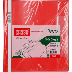 Telli Dosya Ekonomik 50'Li Paket (7730)  Renk - Kirmizi